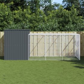 Dog House Anthracite Galvanized Steel Large Durable Dog House